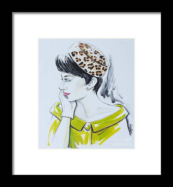 60s Framed Print featuring the painting The Pillbox Leopard Print Classic by GG Burns