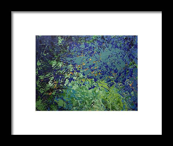 Pond Framed Print featuring the painting The Pond by Linda Bailey