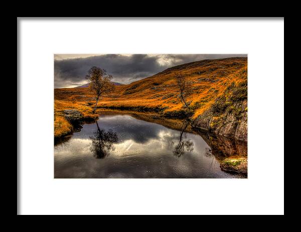 Autumn Framed Print featuring the photograph The Pool Of Autumn by Derek Beattie