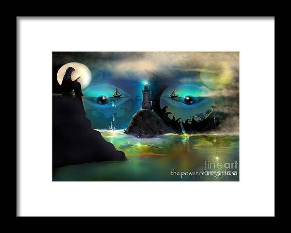 Fantasy Framed Print featuring the digital art The Power of Imagination by Mary Eichert
