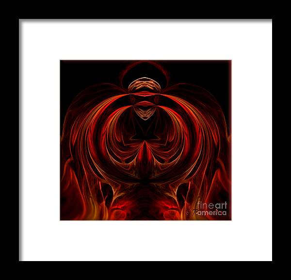 The Power Of Prayer Framed Print featuring the digital art The power of prayer - digital art by Giada Rossi by Giada Rossi