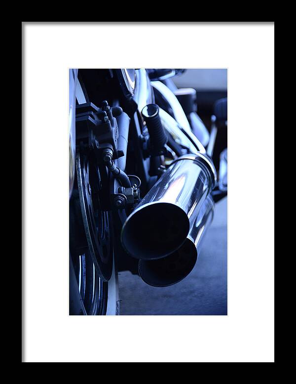 Motorcycle Framed Print featuring the photograph The Power of Steel by Renee Anderson