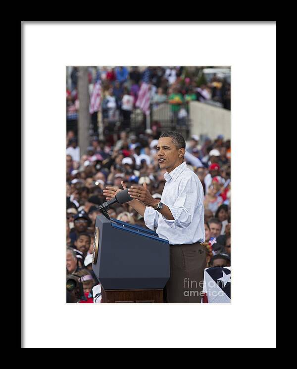 Obama Framed Print featuring the photograph The President by Jim West