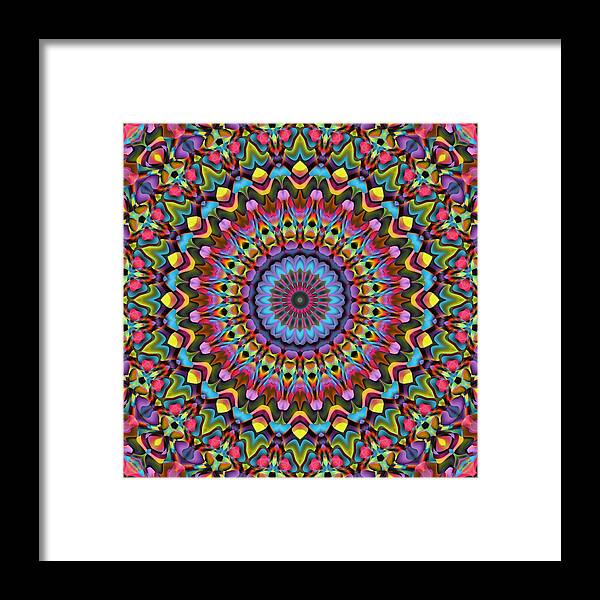 Psychedelic Framed Print featuring the digital art The Psychedelic Days by Lyle Hatch