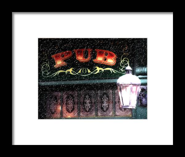 Pub Framed Print featuring the digital art The Pub by Ken Krolikowski