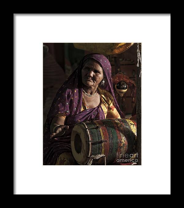 Market Framed Print featuring the photograph The Puppet Drummer by James L Davidson