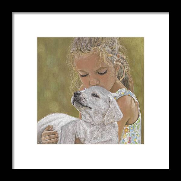 Puppy Framed Print featuring the painting The Puppy by Terry Kirkland Cook