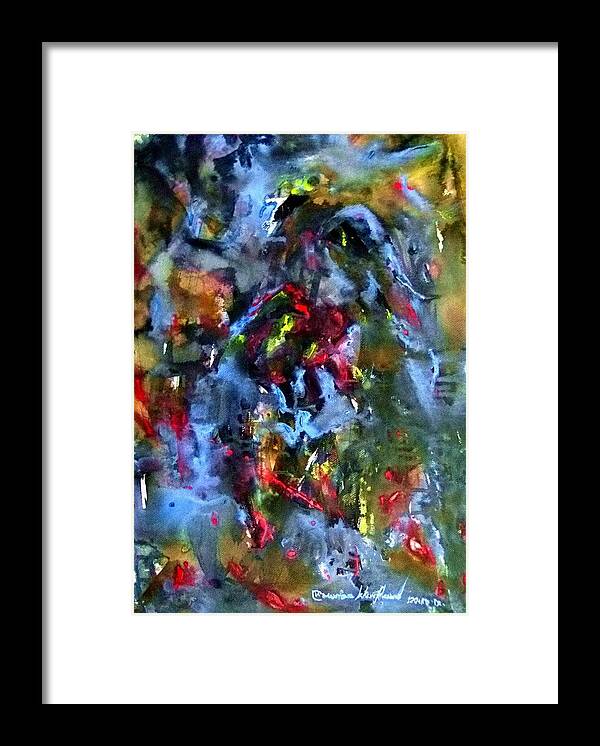Abstract Framed Print featuring the painting The Puzzles of life by Wanvisa Klawklean