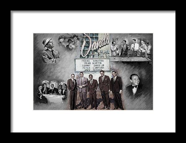 The Summit Framed Print featuring the mixed media The Rat Pack by Viola El