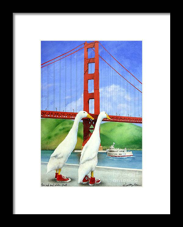Will Bullas Framed Print featuring the painting The Red and White Fleet... by Will Bullas