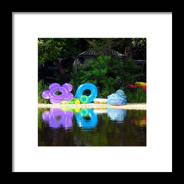 The Reflection Of Fun Framed Print featuring the photograph The Reflection Of Fun by Kathy K McClellan