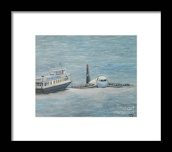 Boat Framed Print featuring the painting The Rescue by Kenneth Harris