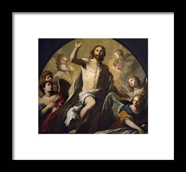Pietro Novelli Framed Print featuring the painting The Resurrection of Christ by Pietro Novelli
