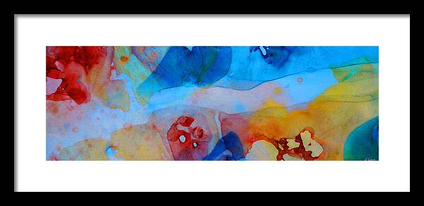Abstract Framed Print featuring the painting The Right Path - Colorful Abstract Art by Sharon Cummings by Sharon Cummings
