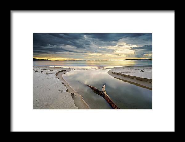 Seascape Framed Print featuring the photograph The River by Santiago Pascual Buye