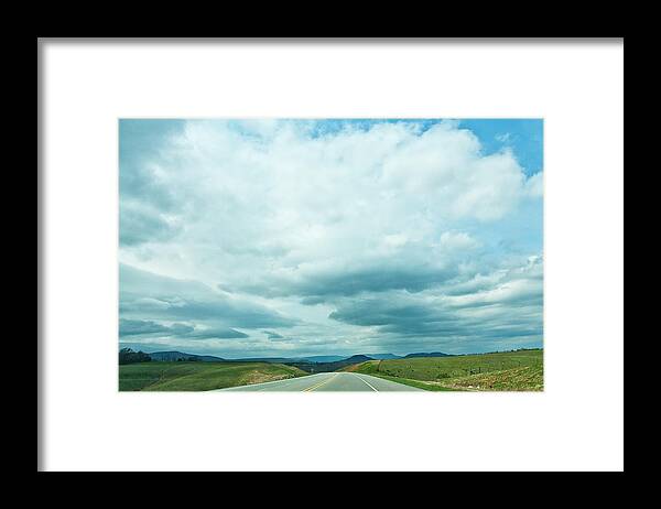 Landscape Framed Print featuring the photograph The Road Ahead by Lena Wilhite