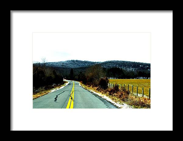 Road Framed Print featuring the photograph The Road Home by Carlee Ojeda