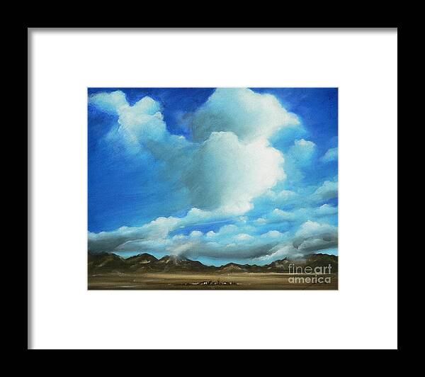 Acrylics Framed Print featuring the painting The Rockies by Artificium -