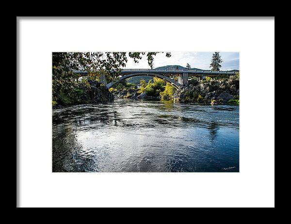 Gold Hill Framed Print featuring the photograph The Rogue River at Gold Hill Bridge by Mick Anderson