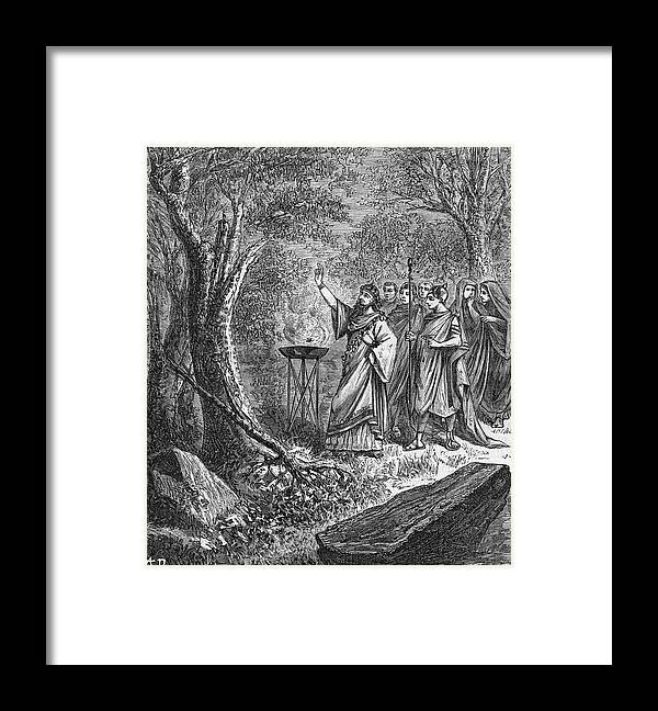 Lightning Framed Print featuring the drawing The Romans Had Priests Named by Mary Evans Picture Library