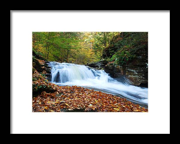 Waterfalls Framed Print featuring the photograph The Rushing Waterfall by Crystal Wightman