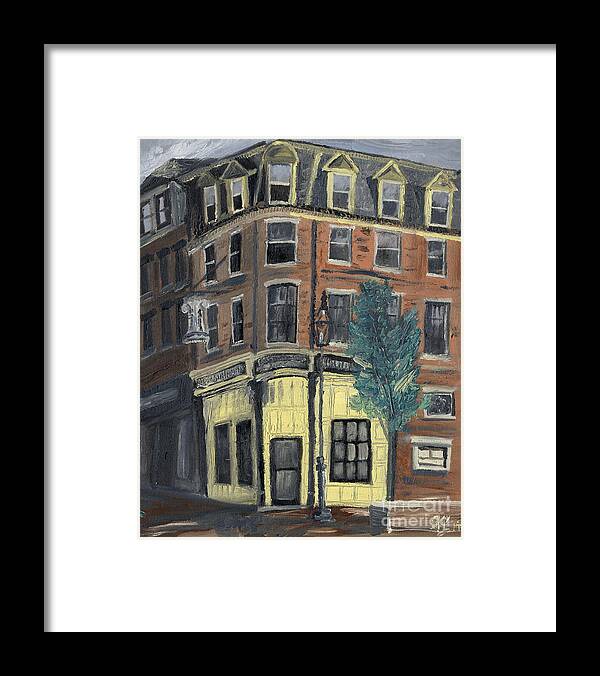 Portsmouthnh Shopfronts Americana Framed Print featuring the painting The Rusty Hammer by Francois Lamothe