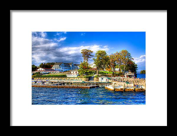 The Sagamore Hotel On Lake George Framed Print featuring the photograph The Sagamore Hotel on Lake George by David Patterson