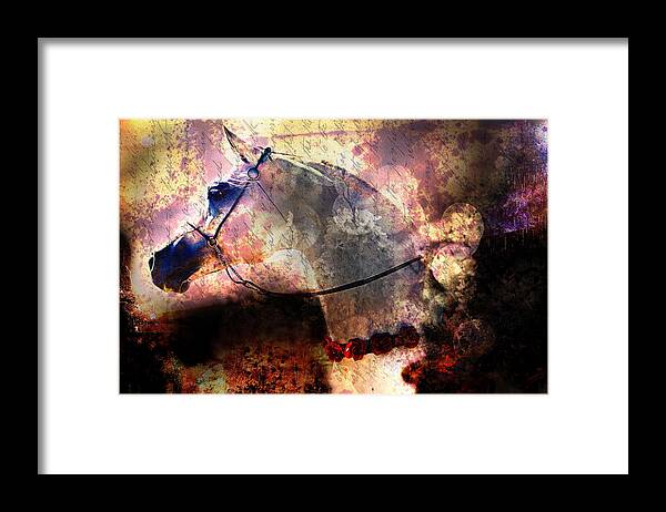 Horse Framed Print featuring the digital art The Sands of Time by Janice OConnor