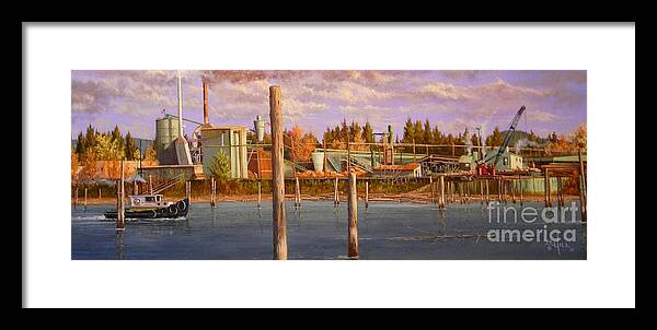 Sawmill Framed Print featuring the painting The Sawmill by Paul K Hill
