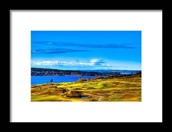 Chambers Bay Golf Course Framed Print featuring the photograph The Scenic Chambers Bay Golf Course IV - Location of the 2015 U.S. Open Tournament by David Patterson