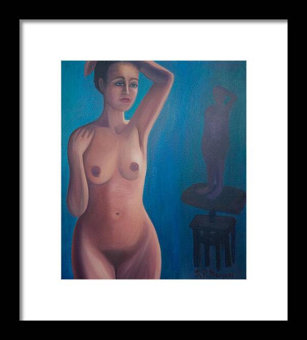 Figurative Framed Print featuring the painting The Sculptor's Model by Stephen Degan
