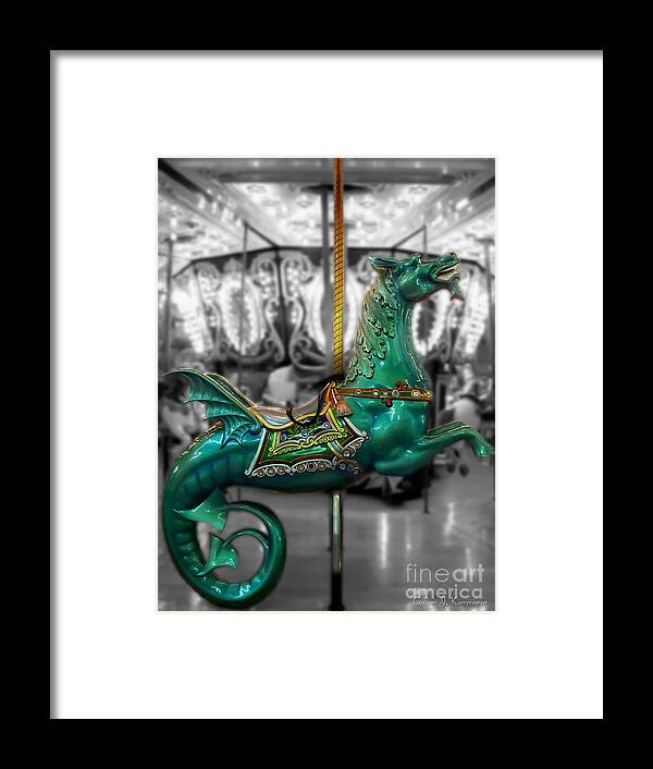Carousels Framed Print featuring the photograph The Sea Dragon - Carousel by Colleen Kammerer