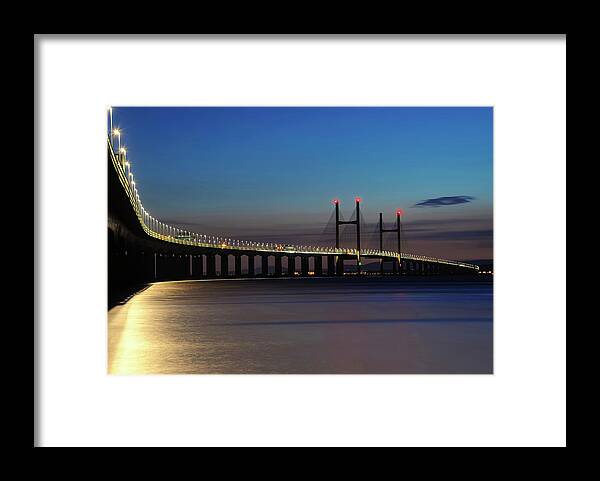 Tranquility Framed Print featuring the photograph The Second Severn Crossing by Saffron Blaze