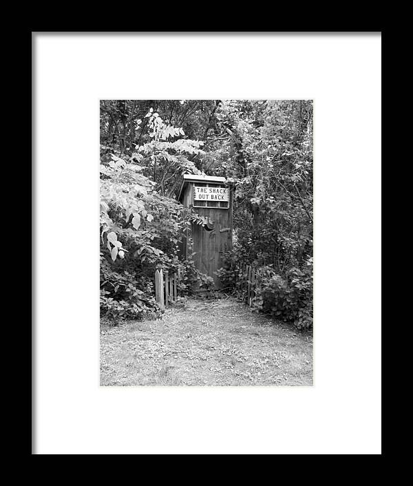 Myrtleville House Framed Print featuring the photograph The Shack Out Back in Black and White by Corinne Elizabeth Cowherd