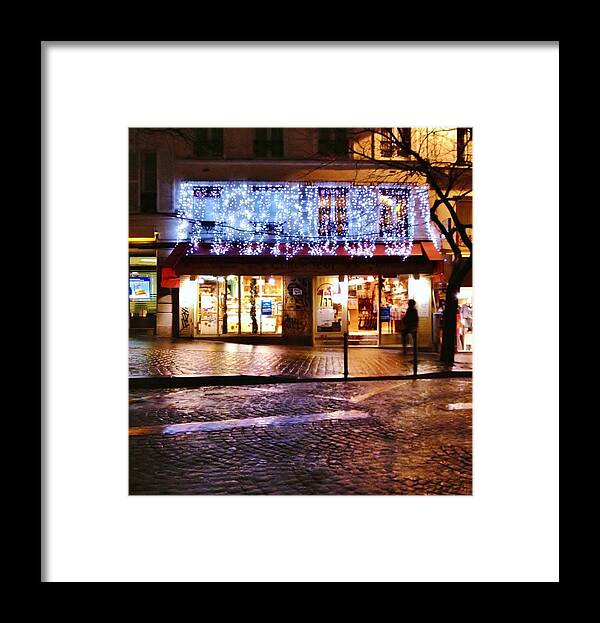 Paris Framed Print featuring the photograph The Shimmer of Lights in Paris by Jan Moore