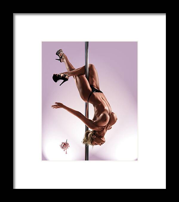 Pole Framed Print featuring the painting The Show by Pete Tapang