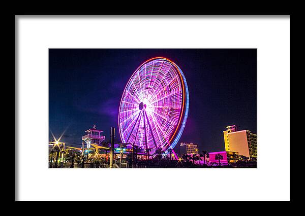 Ferris Framed Print featuring the photograph The Skywheel by Rob Sellers