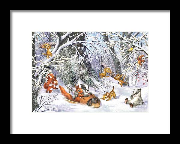 Zorina Baldescu Framed Print featuring the digital art The Sledge by MGL Meiklejohn Graphics Licensing