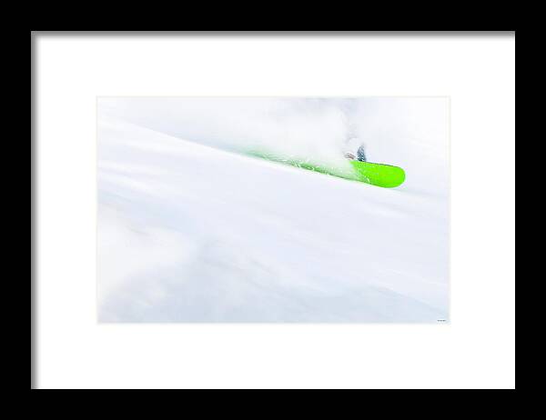 Snowboarder Framed Print featuring the photograph The Snowboarder And The Snow by Theresa Tahara