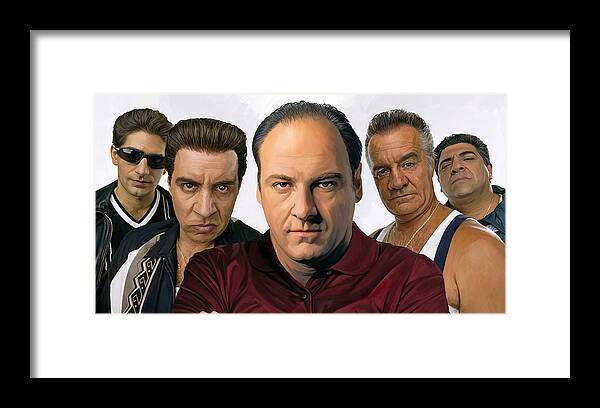 The Sopranos Paintings Framed Print featuring the painting The Sopranos Artwork 2 by Sheraz A