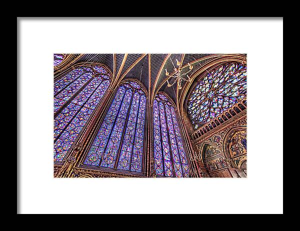 Paris Framed Print featuring the photograph The Stained Glass of La Sainte-Chapelle by Tim Stanley