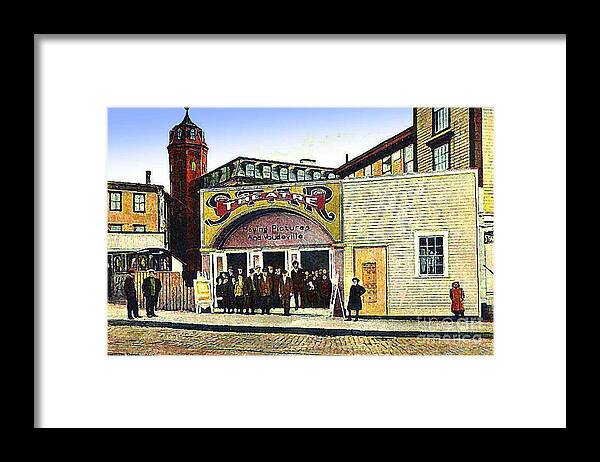 Vaudeville Framed Print featuring the painting The Star Vaudeville Theatre In Westerly Ri In 1909 by Dwight Goss