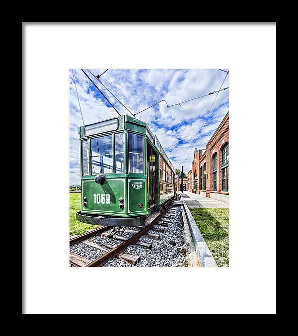 Colesville Framed Print featuring the photograph The STIB 1069 streetcar at the National Capital Trolley Museum i by William Kuta