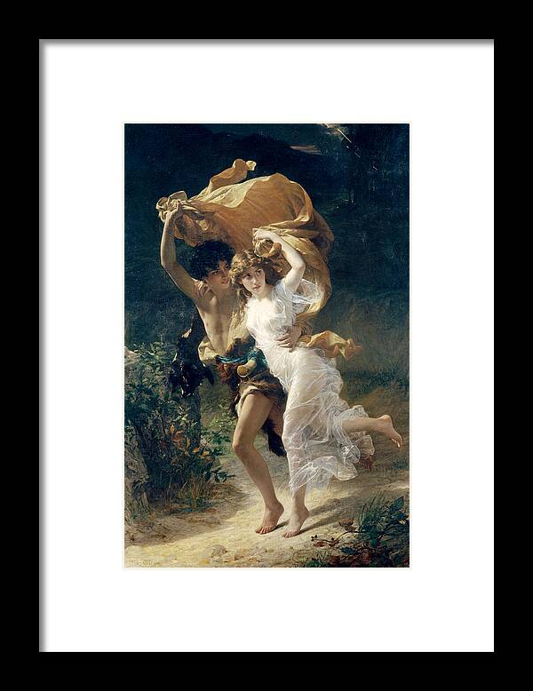 Storm Framed Print featuring the painting The Storm by Pierre Auguste Cot