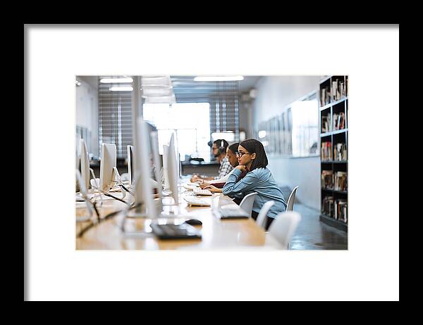 Internet Framed Print featuring the photograph The student life by PeopleImages