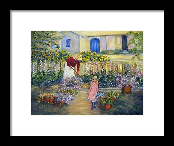 Garden Framed Print featuring the painting The Summer Garden by Loretta Luglio