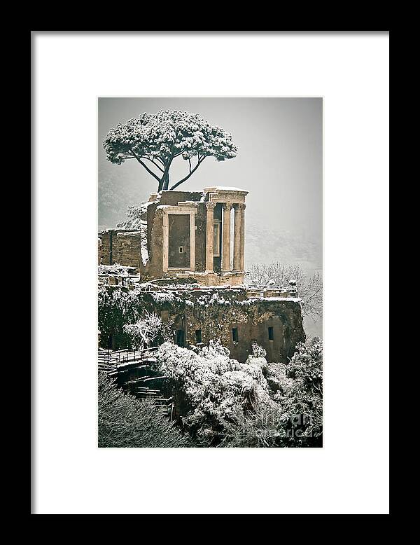 Temple Framed Print featuring the photograph The Temple Of Vesta by Rossana Coviello