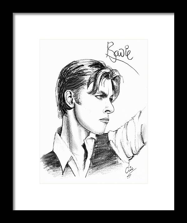 David Bowie Framed Print featuring the digital art The Thin White Duke by Cristophers Dream Artistry