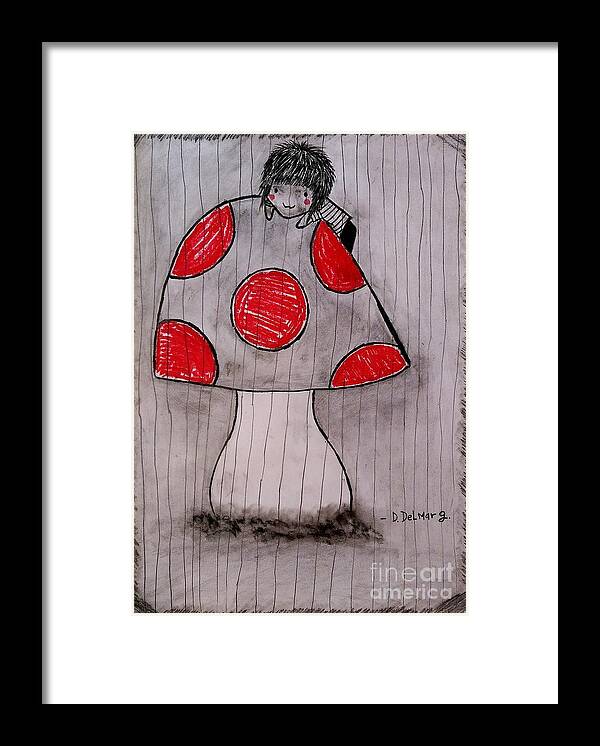 Creepy Framed Print featuring the drawing The tomboy princess by Denisse Del Mar Guevara
