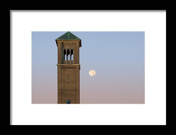 Moon Framed Print featuring the photograph The Tower by Chris Bordeleau